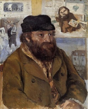 Camille Pissarro Painting - portrait of paul cezanne 1874 Camille Pissarro